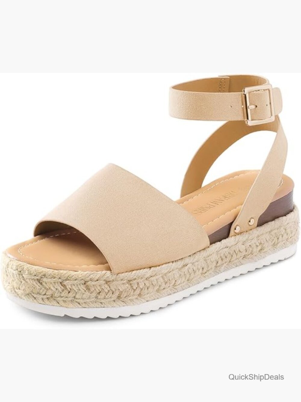 Women's Platform Wedge Sandals Ankle Strap Espadrilles Dressy Summer Shoes Open